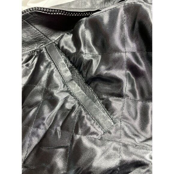 Mens Black Leather Jacket International Male Size XL u - Picture 7 of 10
